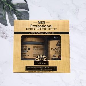 Men Beard Care Gift Set Pomade Hair & Beard Oil
